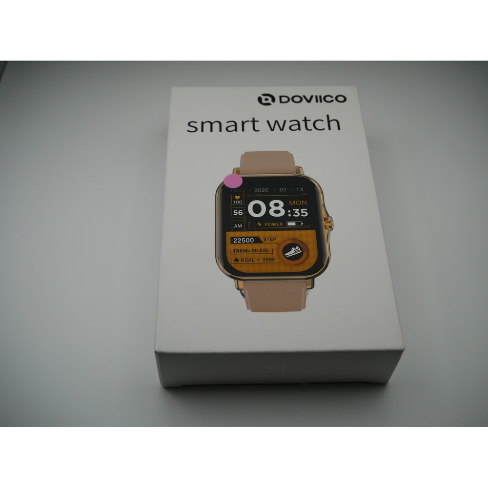 Doviico Smart Watch Pink Rose Gold Fitness Tracker Heart Rate Step Counter Boxed